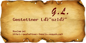Gestettner László névjegykártya