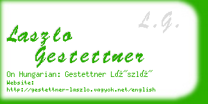 laszlo gestettner business card